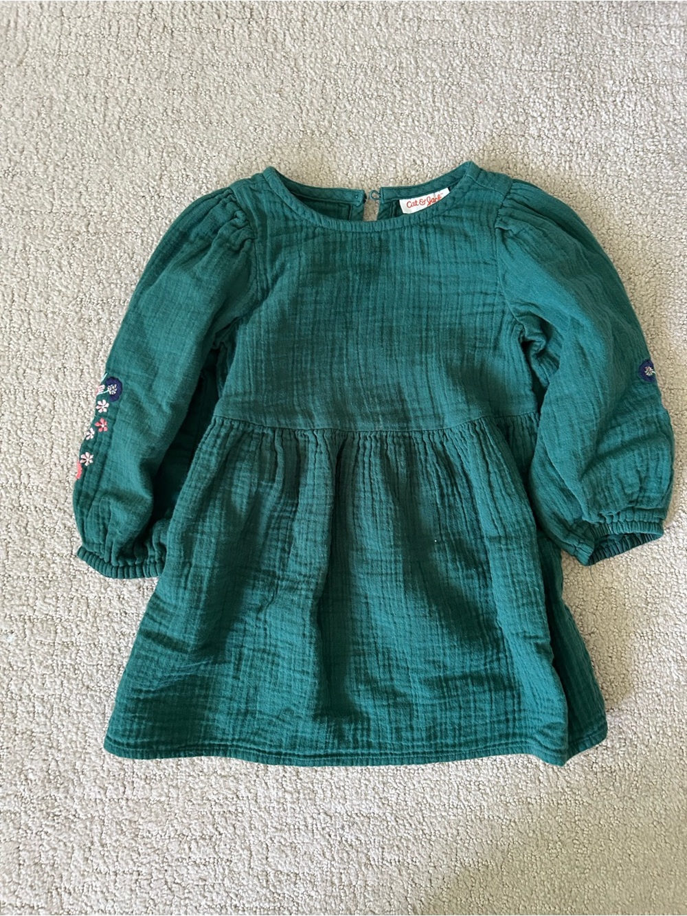 Cat and Jack embroidered flowered 2T muslin spring dress